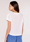 Raw Edge Cotton Tee, White, large