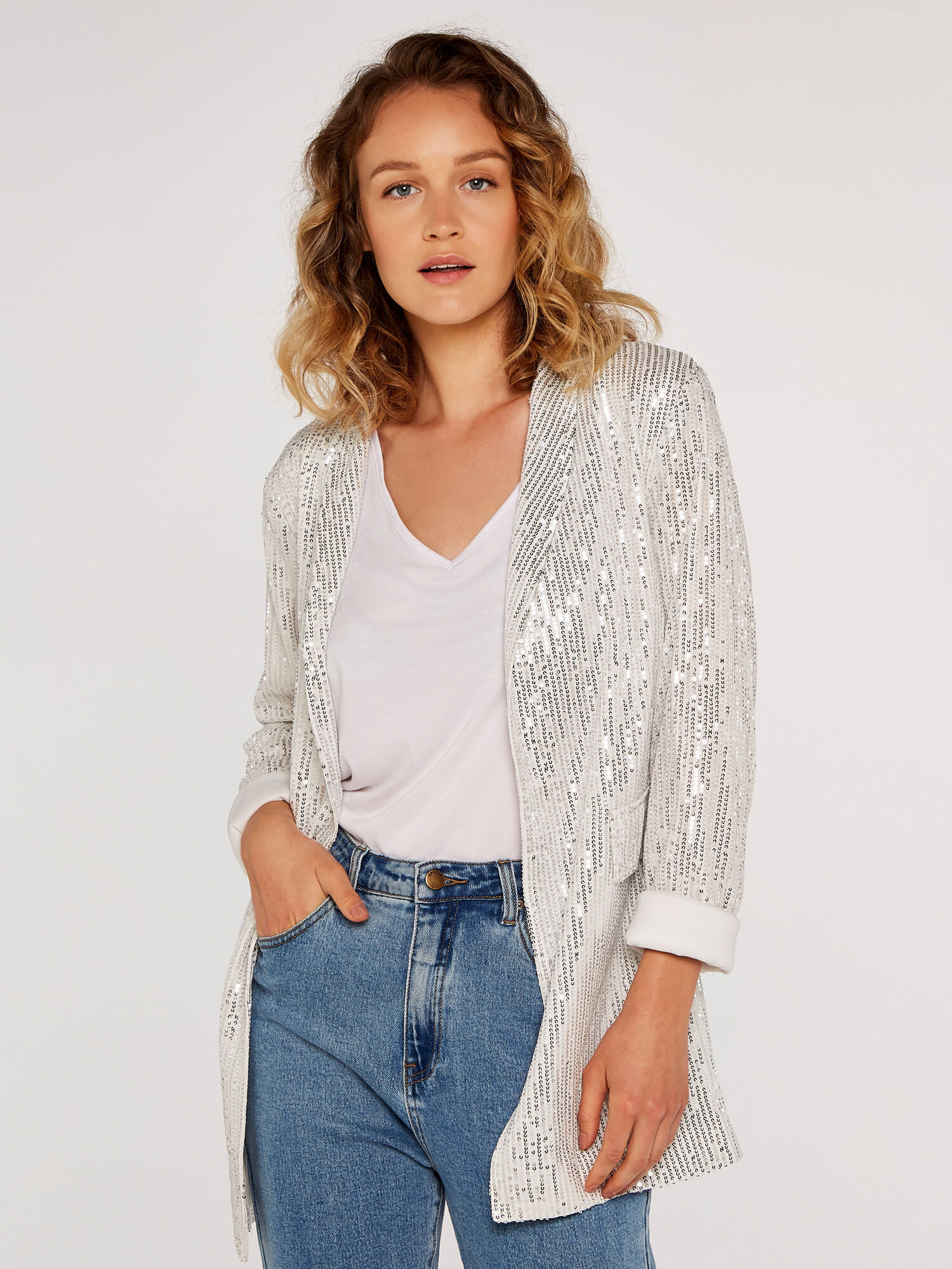 Silver on sale sparkly cardigan