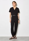 Soft Woven Utility Jumpsuit, Black, large
