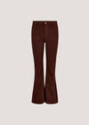 Lara Cotton Flare Jeans, Brown, large