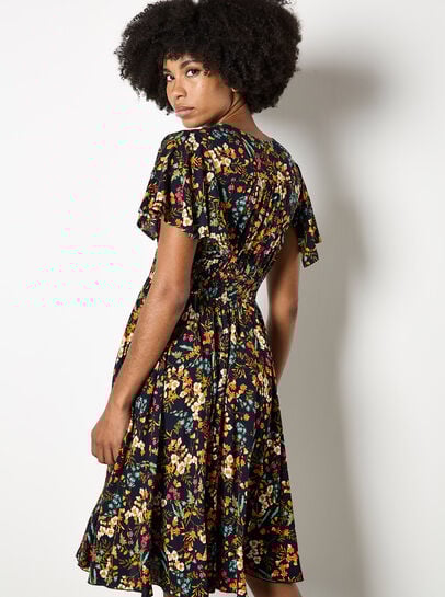Botanical Floral Mini Dress