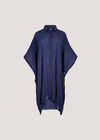 Oversized Textured Kaftan, Navy, large