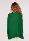 Übergroßer Pullover mit Zick-Zack-Einsatz, Grün, Größe L