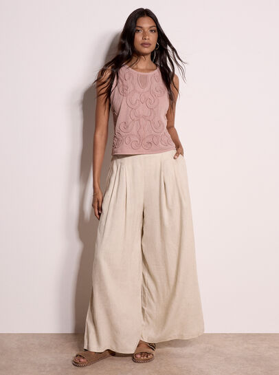 Embroidered Cotton Shell Top