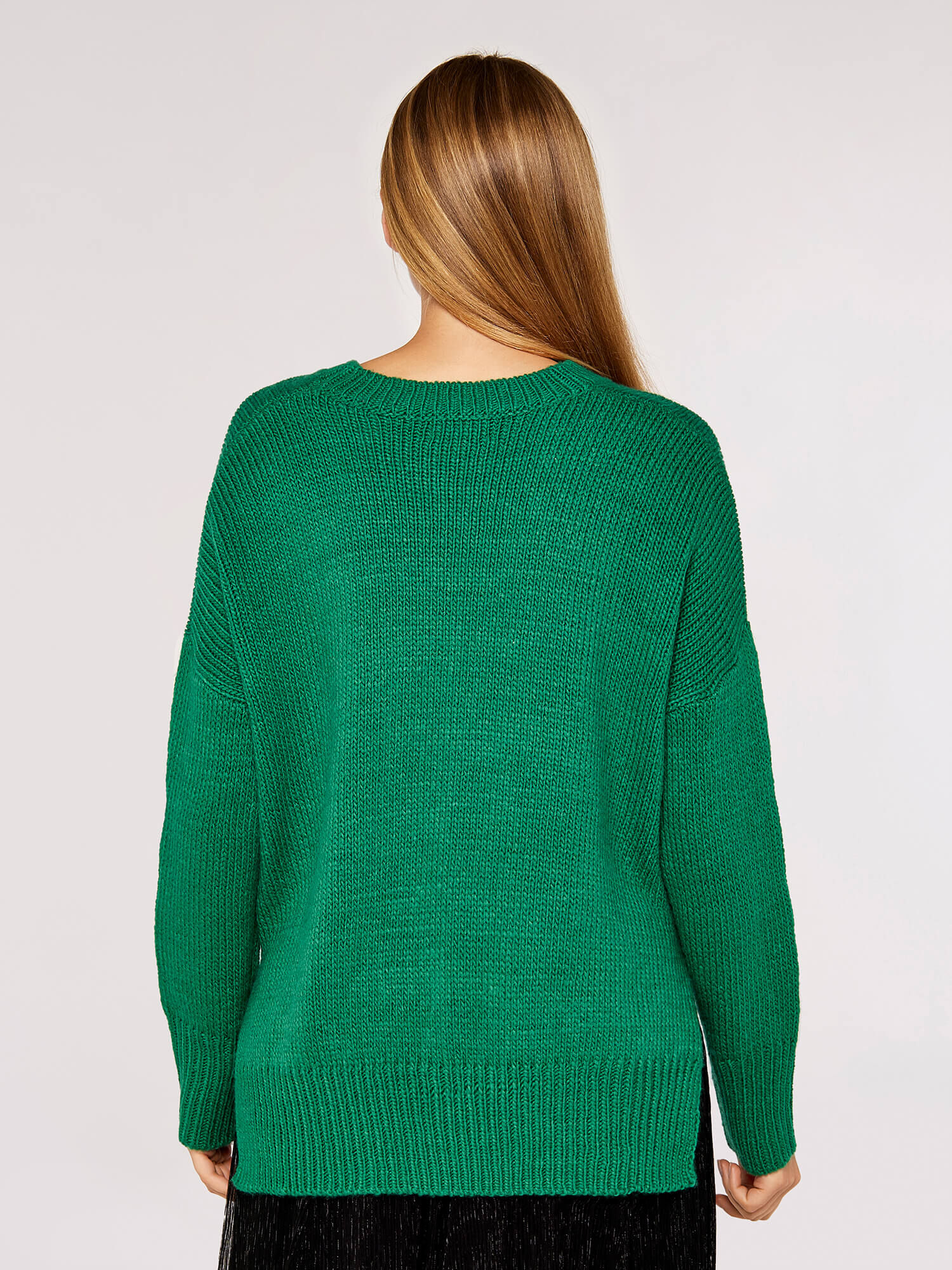 High Low Oversize Jumper Apricot Clothing