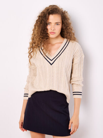 Cable Knit Cricket Jumper