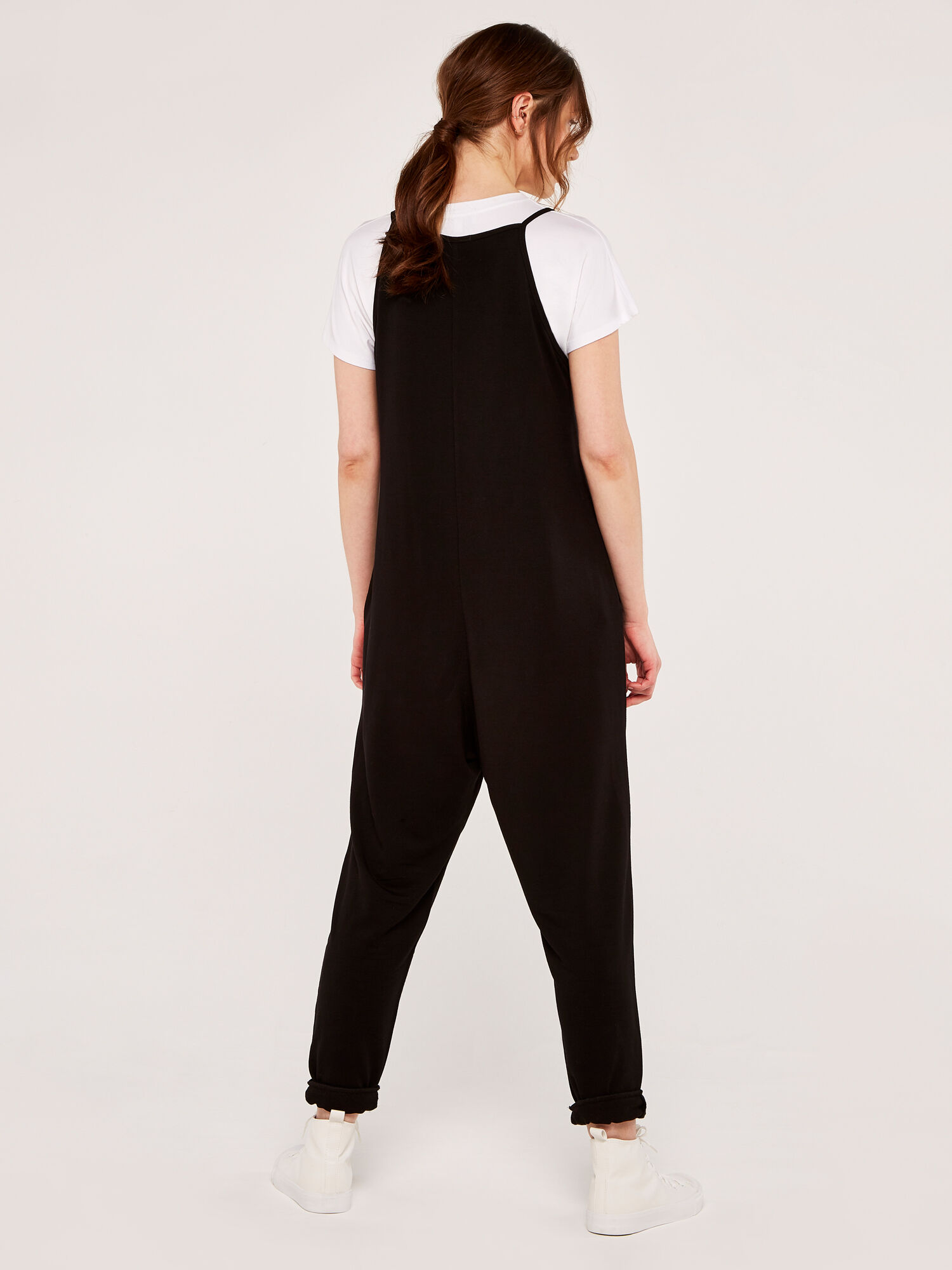 Sweatshirt Strappy Jumpsuit | Apricot UK