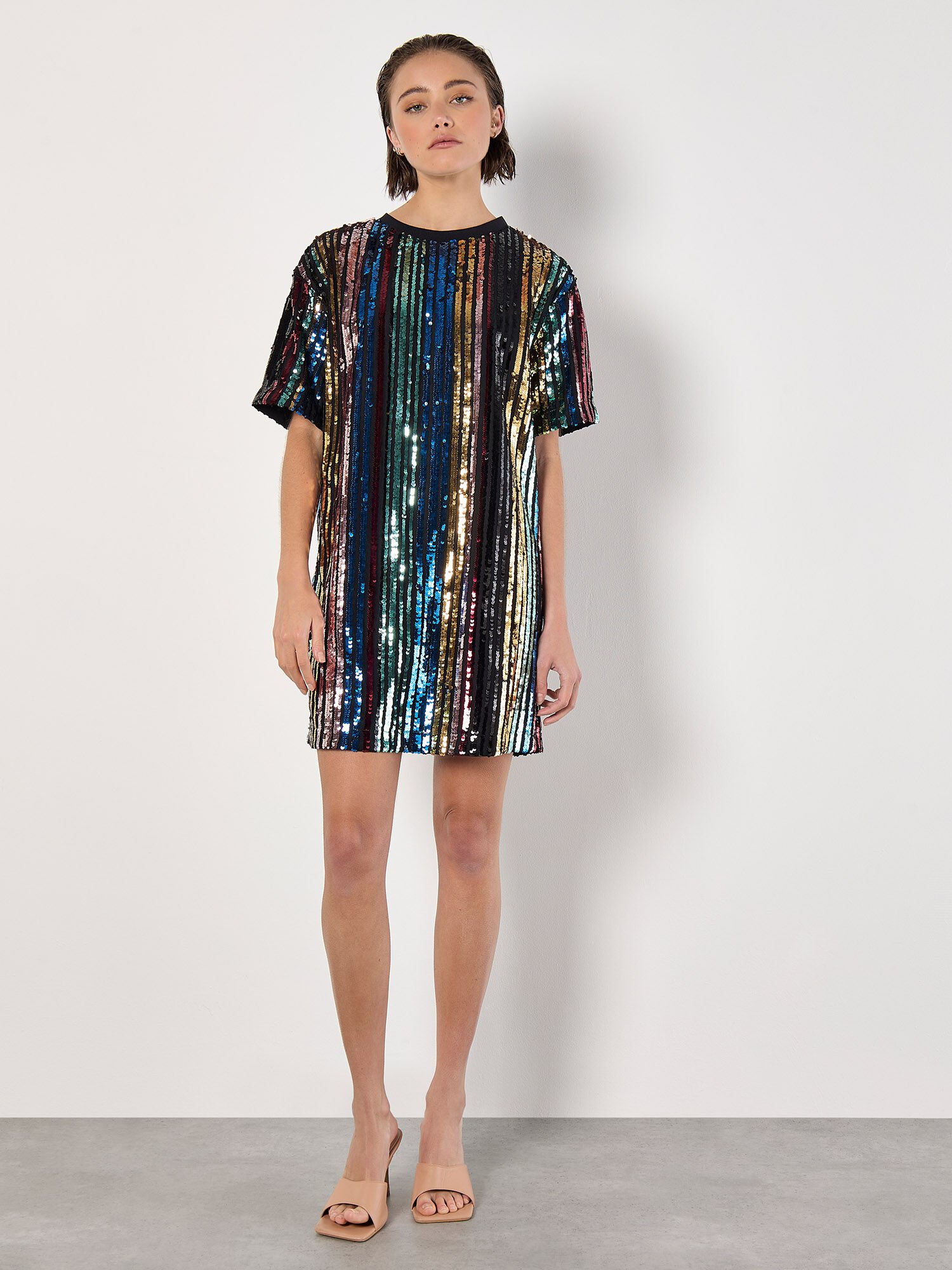 T shirt sequin dress discount