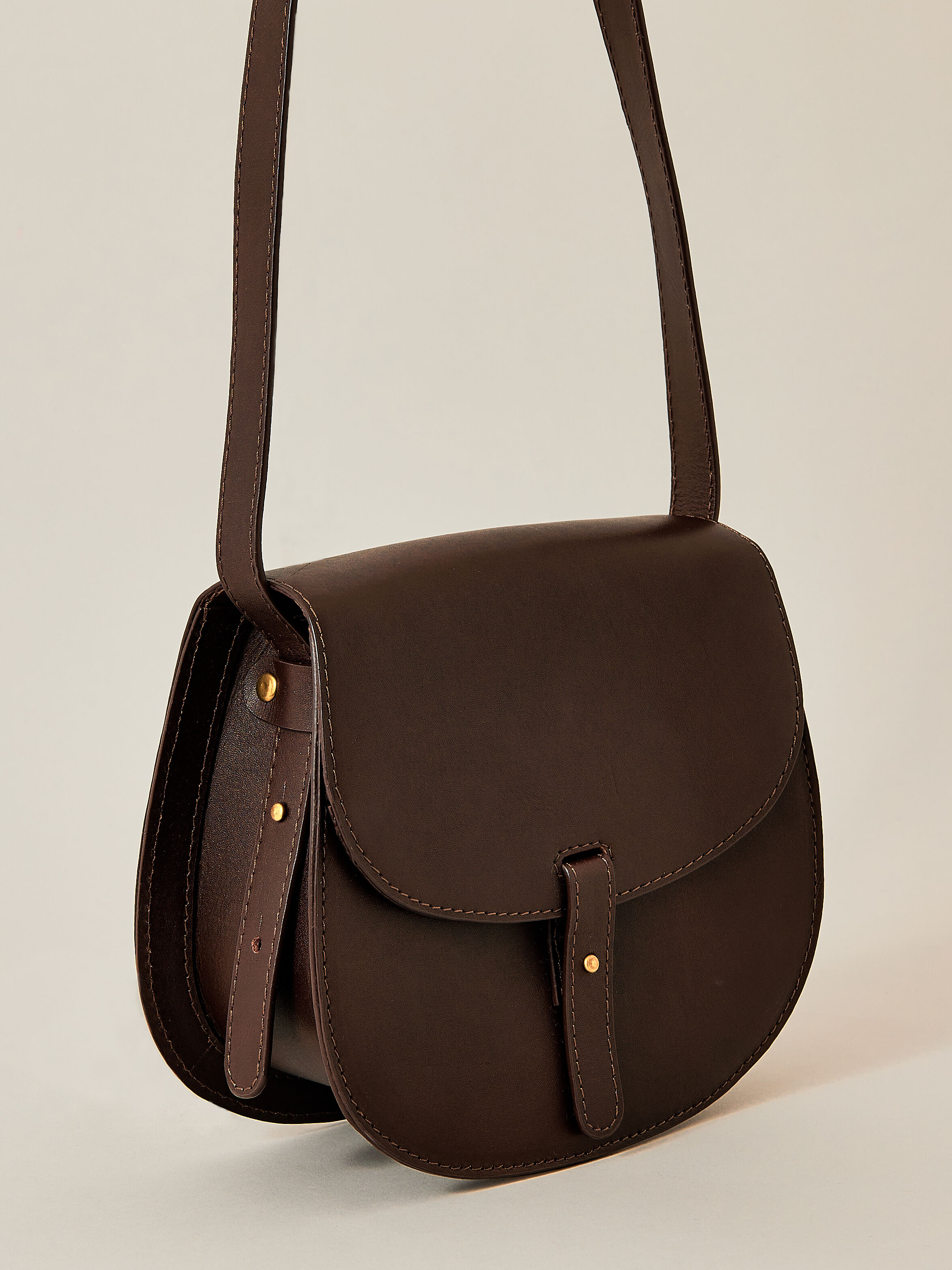 Leather Flap Crossbody Bag Apricot Clothing