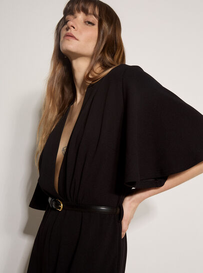 Jersey Crepe Straight-Leg Jumpsuit