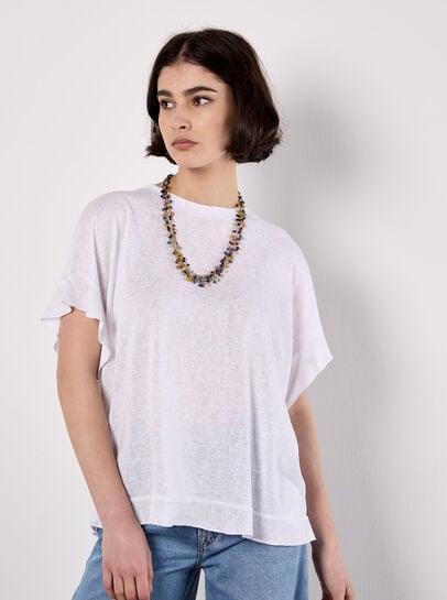 Ruffle Sleeve T-Shirt