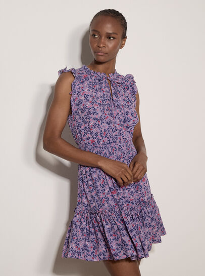 Ditsy Floral Ruffle Mini Dress