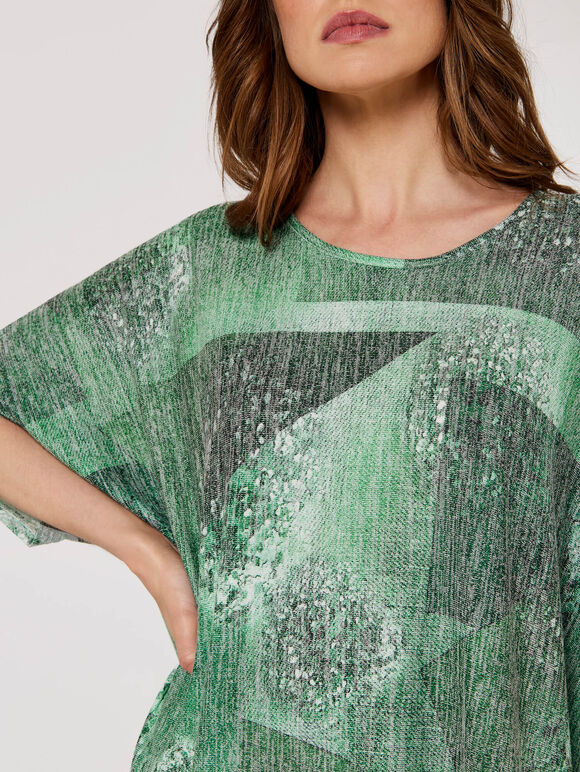 Triangle Square Maze Top, Green, large