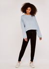 Cropped Sweatshirt, Blue, large