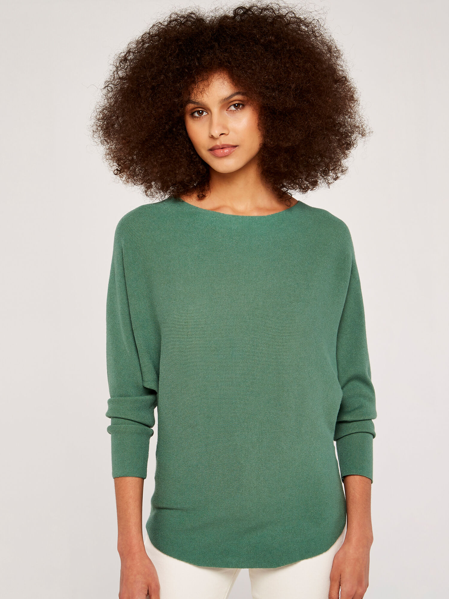 Clean Look Batwing Jumper Apricot Clothing