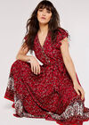 Sarasa Floral Midaxi Dress, Red, large