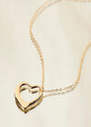 Goldfarbene Herz-Halskette, sortiert, groß