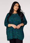 Curve Animal Print Top, Green, large
