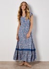 Ditsy Floral Maxi Dress, Blue, large