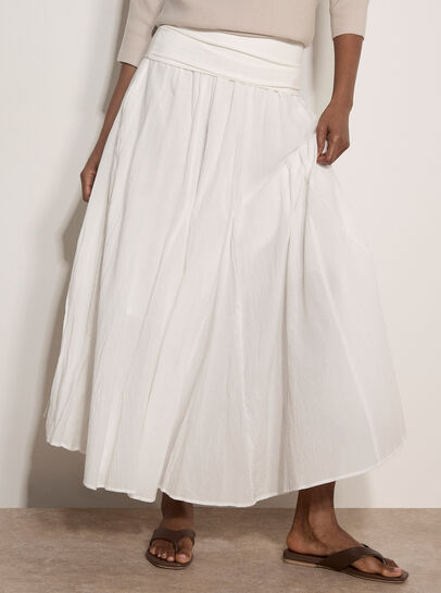 Jersey Waistband Cotton Midaxi Skirt