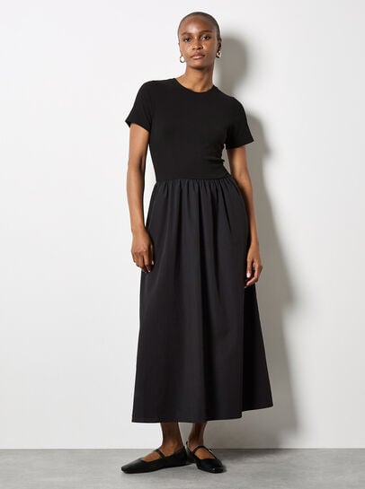 Ribbed Top Midi Dress