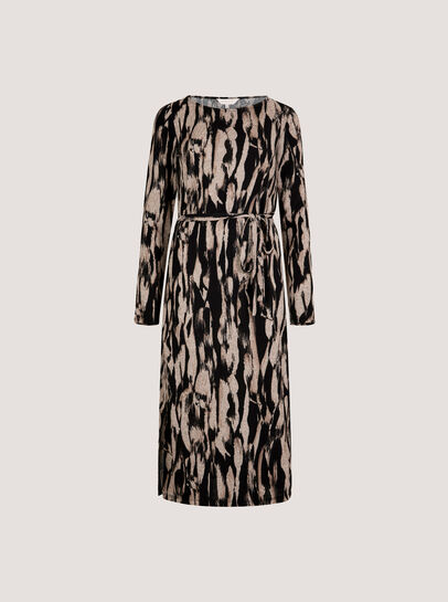 Zebra Knit Swing Mini Dress