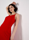 Ribbed Jersey Maxi Dress, Red, large
