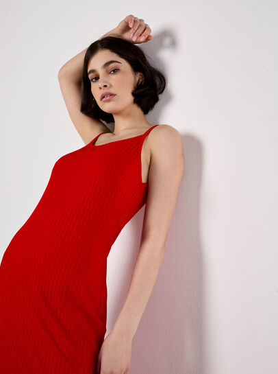 Ribbed Jersey Maxi Dress