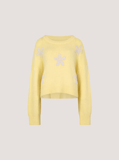 Daisy Applique Chunky Knit Jumper