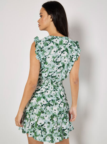 Floral Crepe Mini Dress