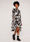Zebra Oversized Dress, White, large