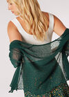 Lightweight Sheer Knitted Shrug, Green, large