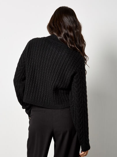 Cable Knit Wrap Jumper