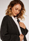 Cable Knit Coatigan, Dark Grey - Charcoal, large