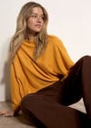 Honeycomb Knit Oversized Top, Mustard, large