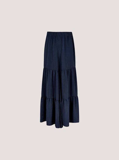 Wide Leg Tiered Trousers