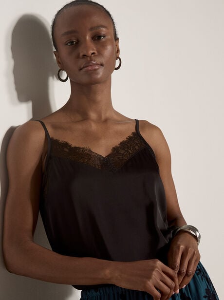 Satin Lace Camisole Top