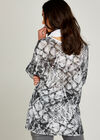 Cream Geo Snakeskin Sequin Scarf Top, Cream, large