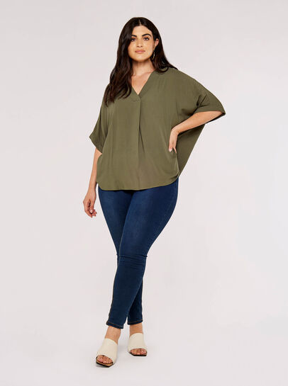Chevron V Neck Top