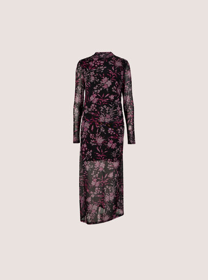 Floral Mesh Midi Dress