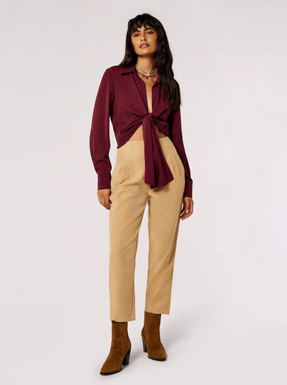 Waist Tie Cropped Top