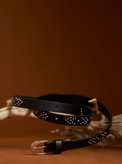 Silver Rivet Studded Belt