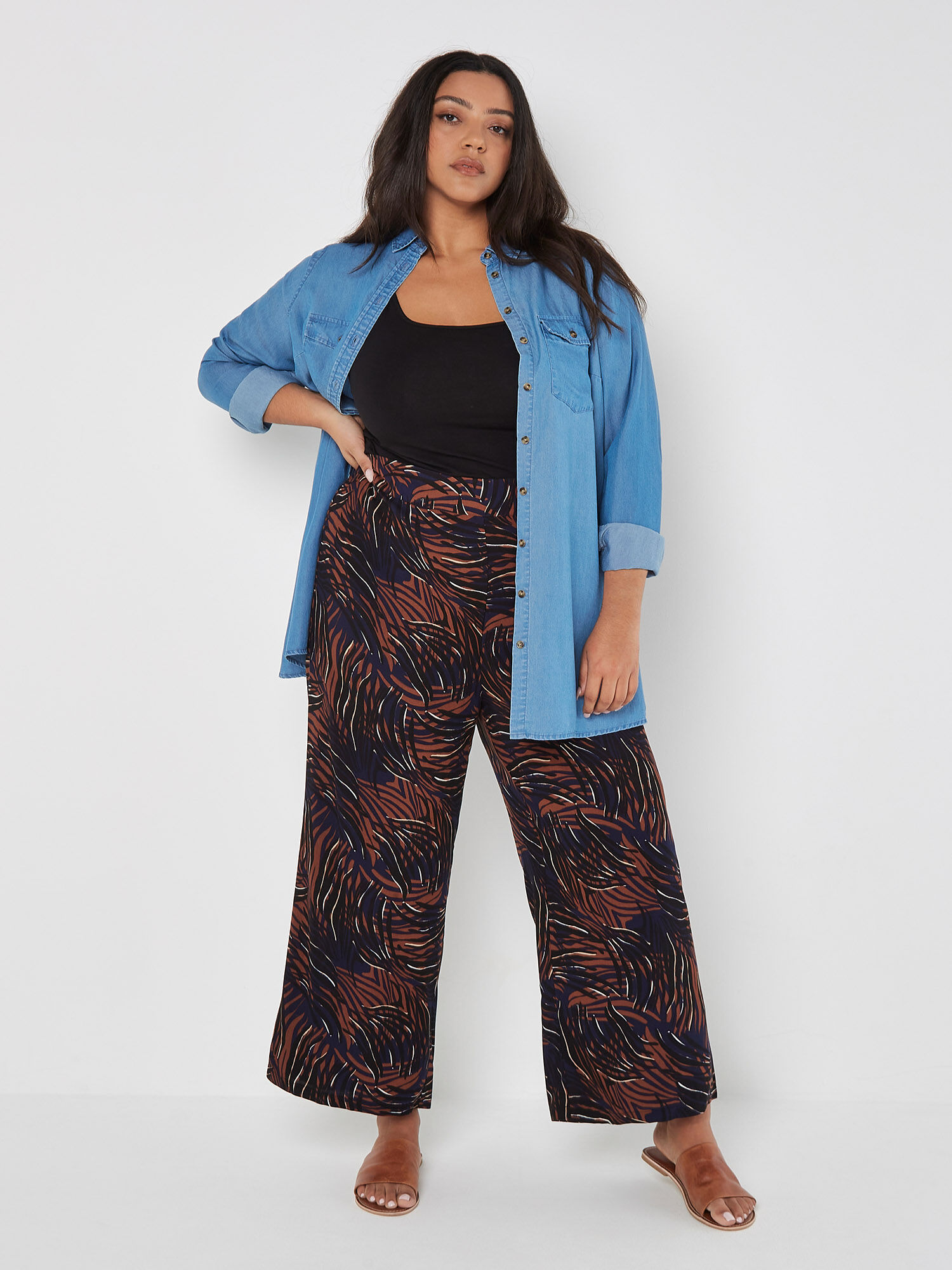 Curve wide leg trousers shop