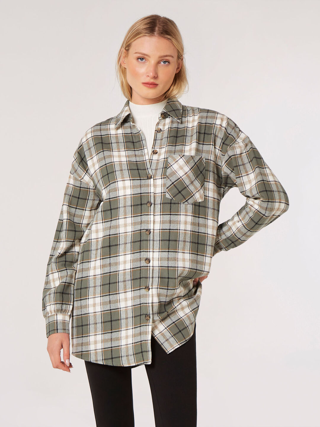 Oversized Plaid Shirt | Apricot Clothing