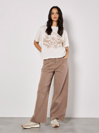 Free Spirit Embroidered Butterfly T-Shirt