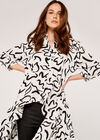 Abstract Print Shirt, White, large