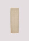 Waffle Knit Midaxi Skirt, Stone, large
