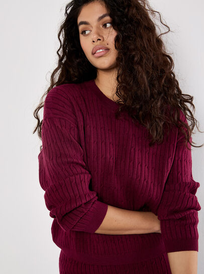 Fine Knit Cable Jumper
