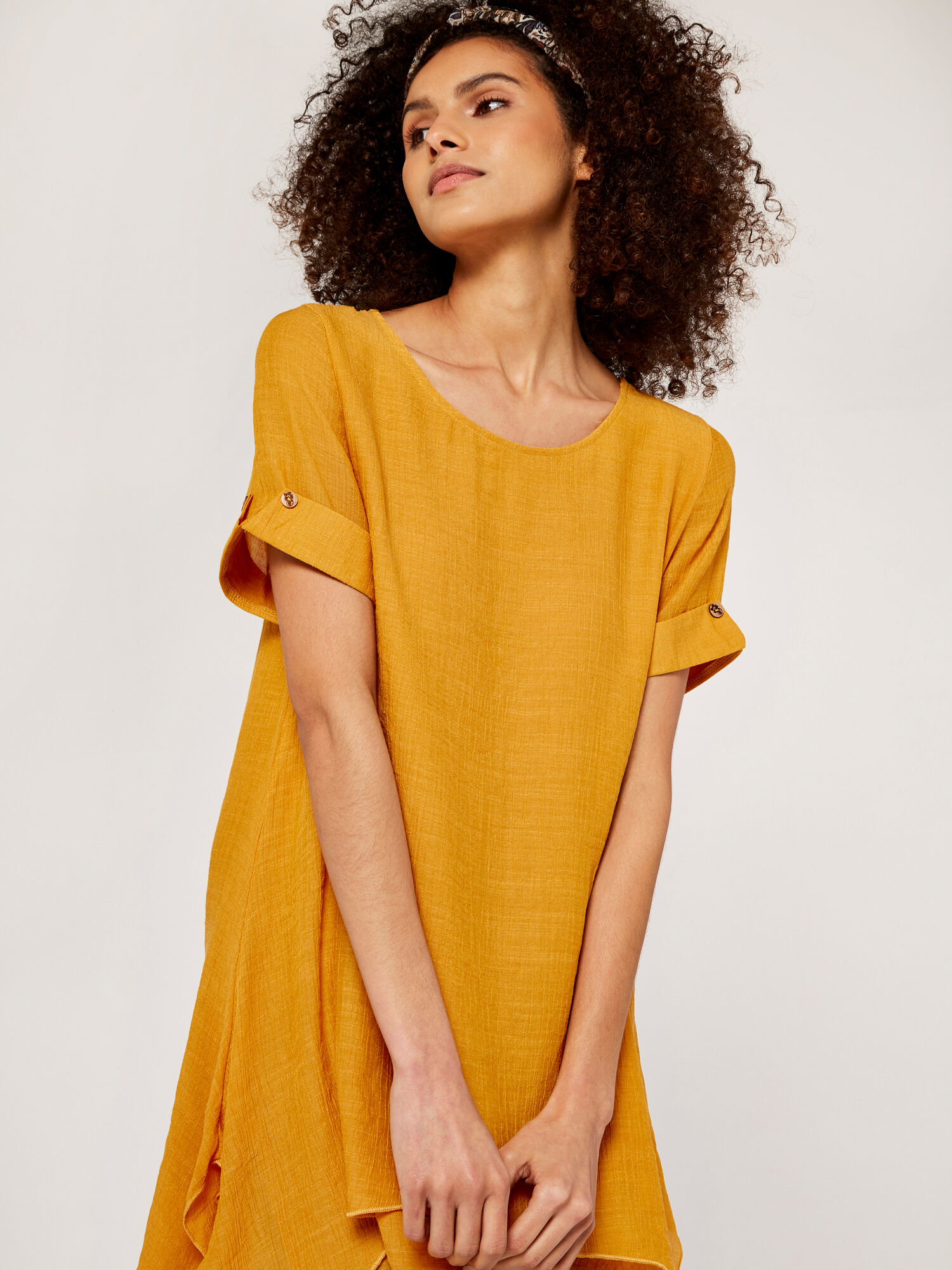 mustard yellow tunic top