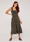 Orchid Smock Tiered Dress, Khaki, large